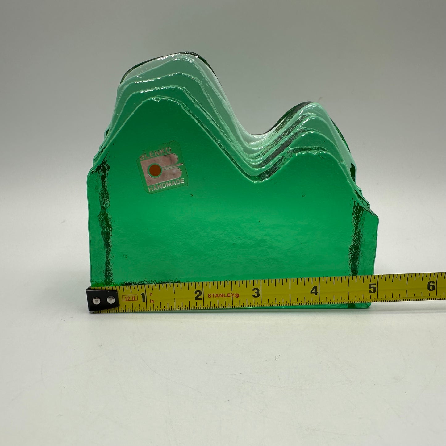 Blenko Mountain Bookend, Green