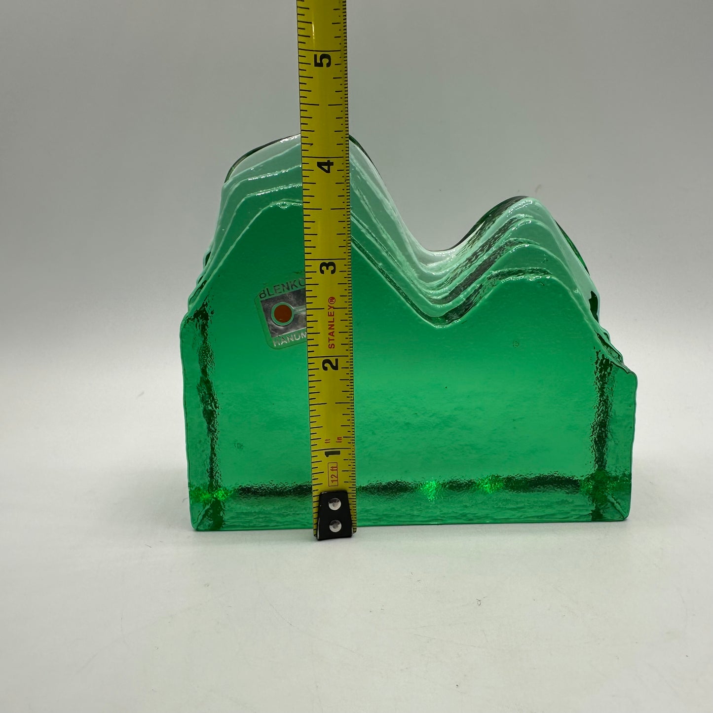 Blenko Mountain Bookend, Green