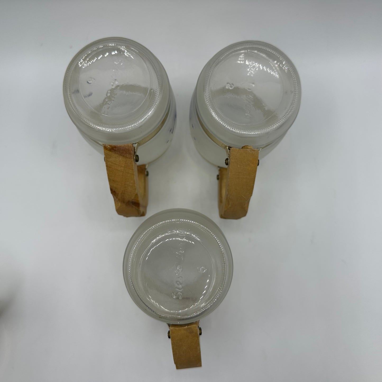 Siesta Ware Nautical Anchor Frosted Mugs with Wood Handles, Set of 6