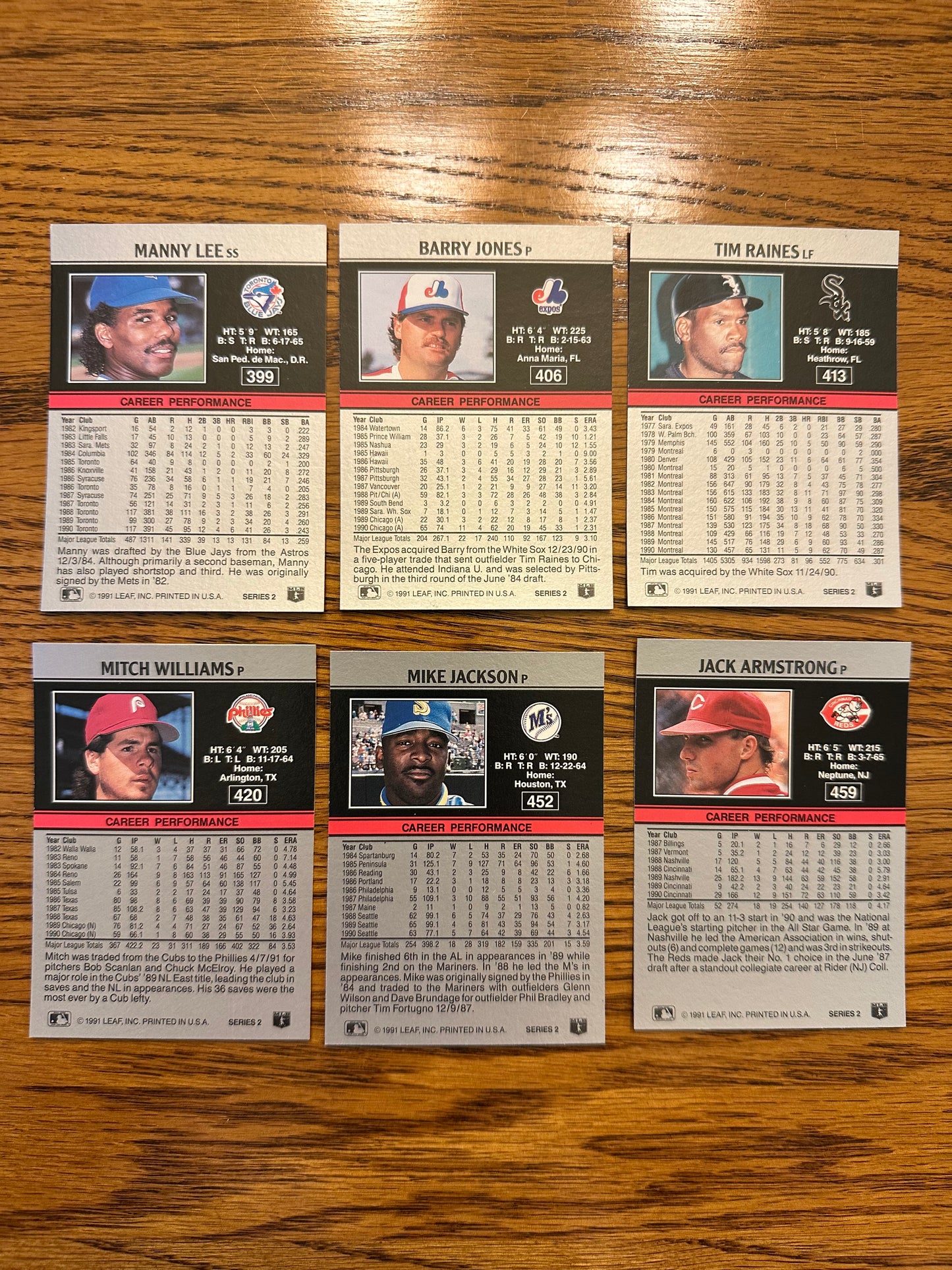 Leaf Baseball 1991 - 15 Card and 1993 - 3 Card Set