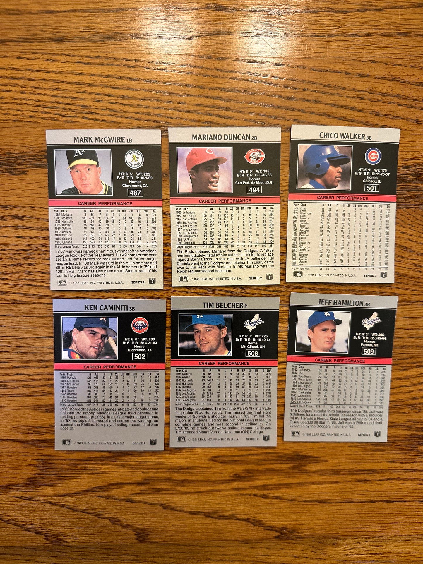 Leaf Baseball 1991 - 15 Card and 1993 - 3 Card Set