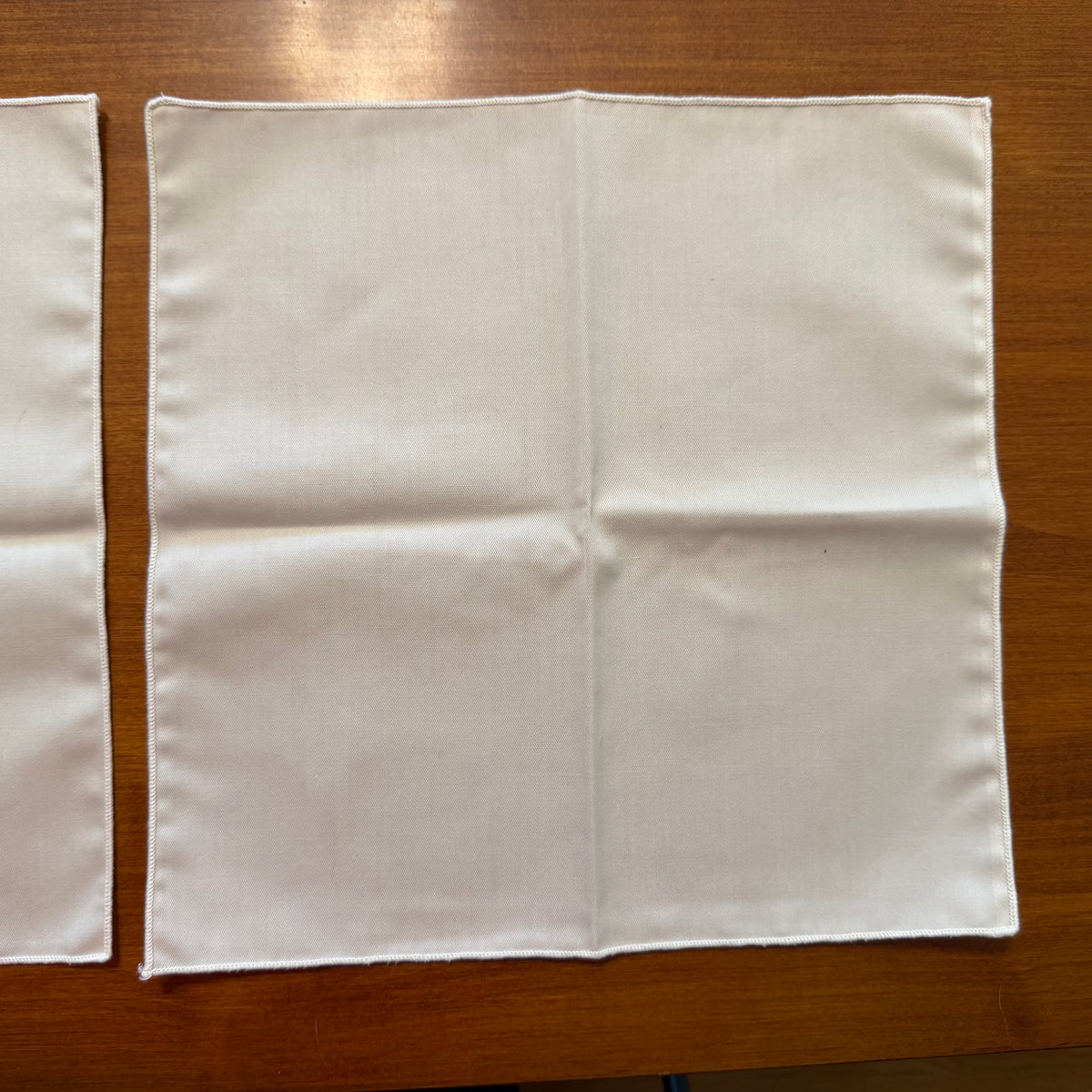 Ecru 12" Square Cotton/Poly Napkins, Set of 4
