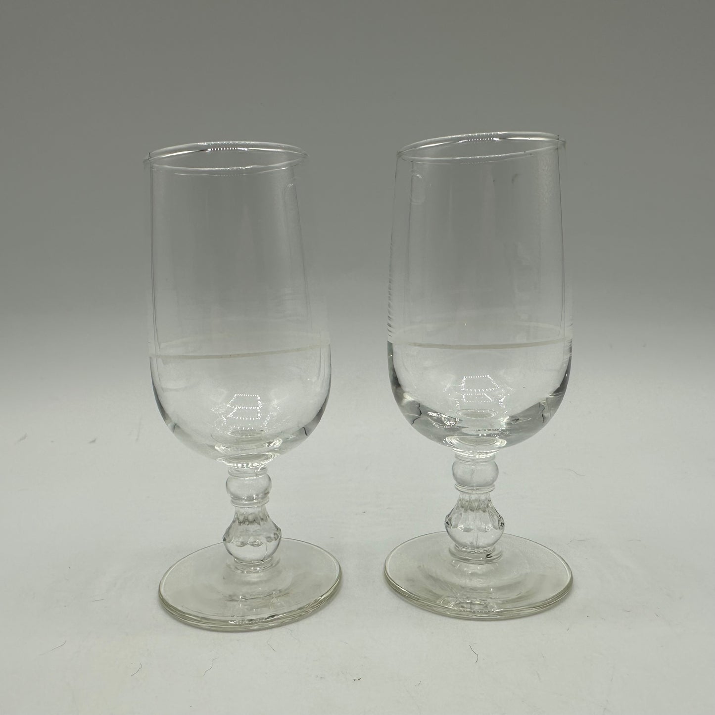Cordials with Line, Stemmed, Set of 2