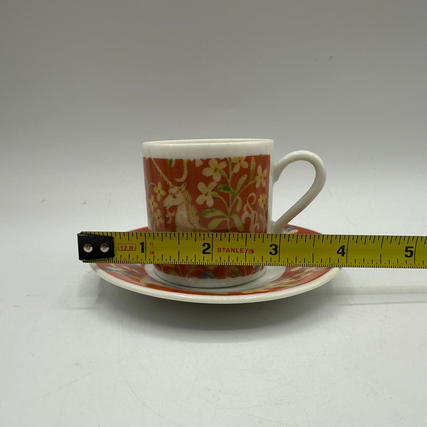 Seymour Mann Hunt of the Unicorn Demitasse Cups and Saucers, Set of 6