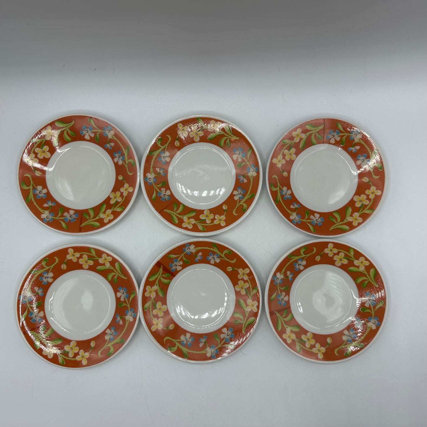 Seymour Mann Hunt of the Unicorn Demitasse Cups and Saucers, Set of 6