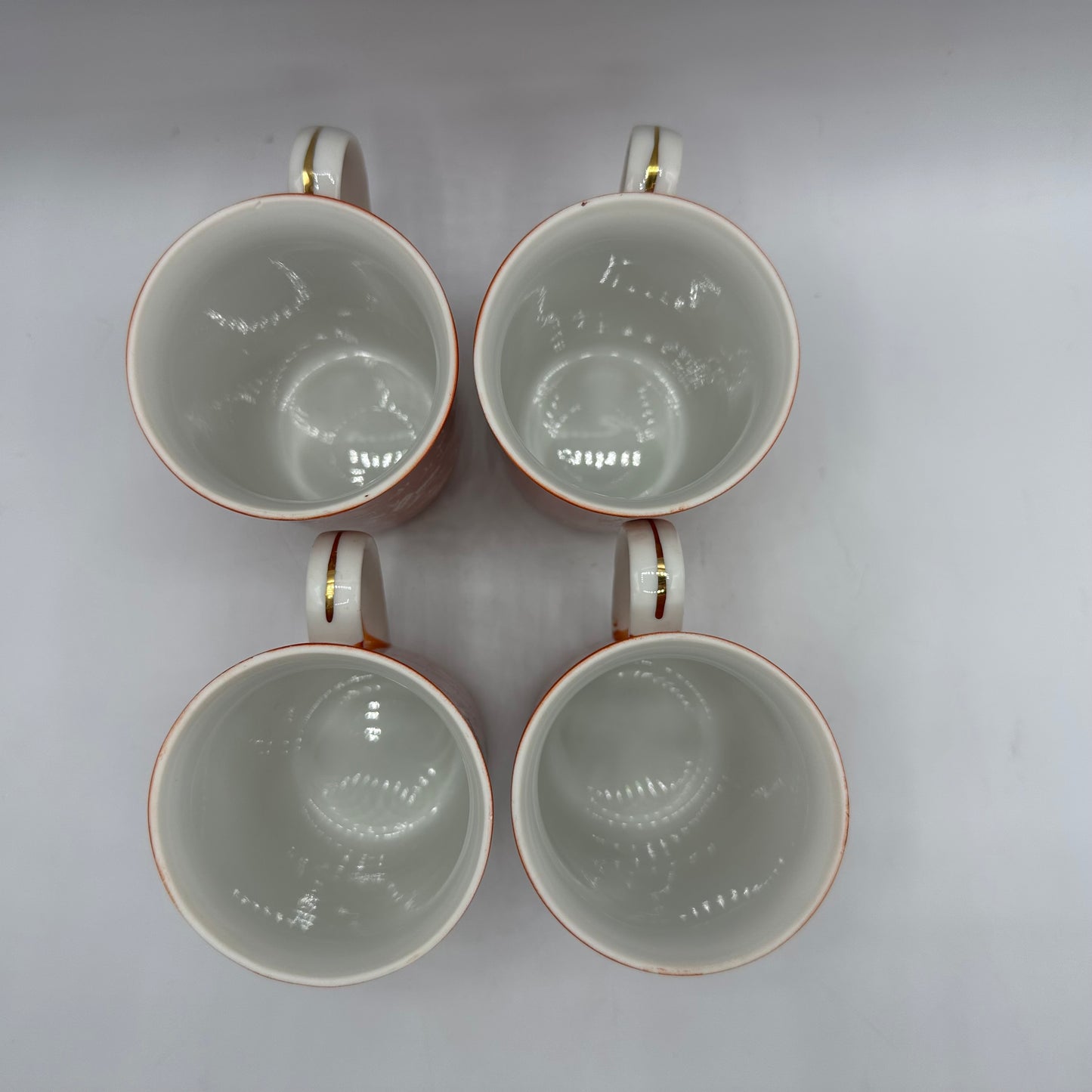 Les Papillones By Shafford Mugs With Butterflies Orange, Set of 4