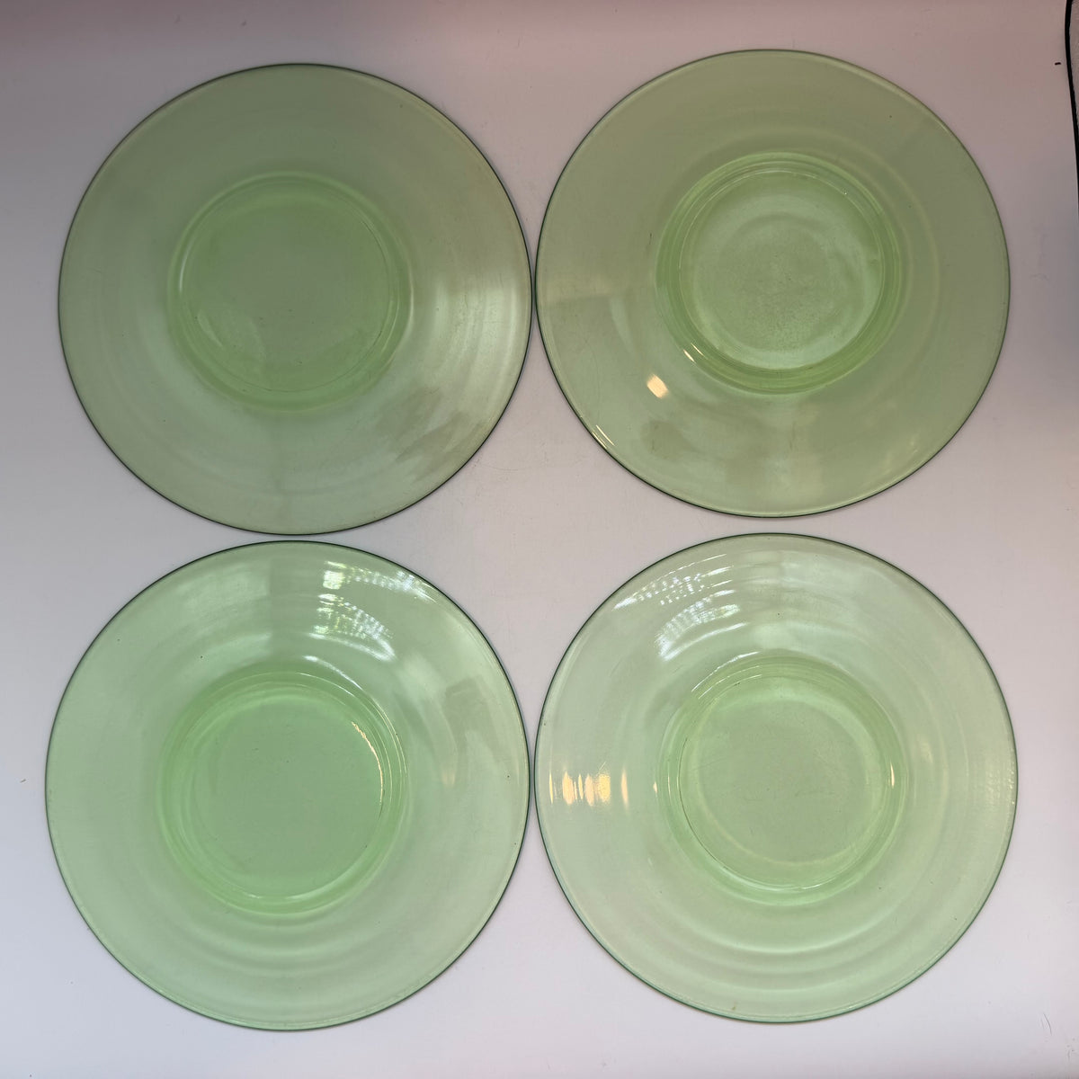 Uranium Luncheon Plates, Set of 4