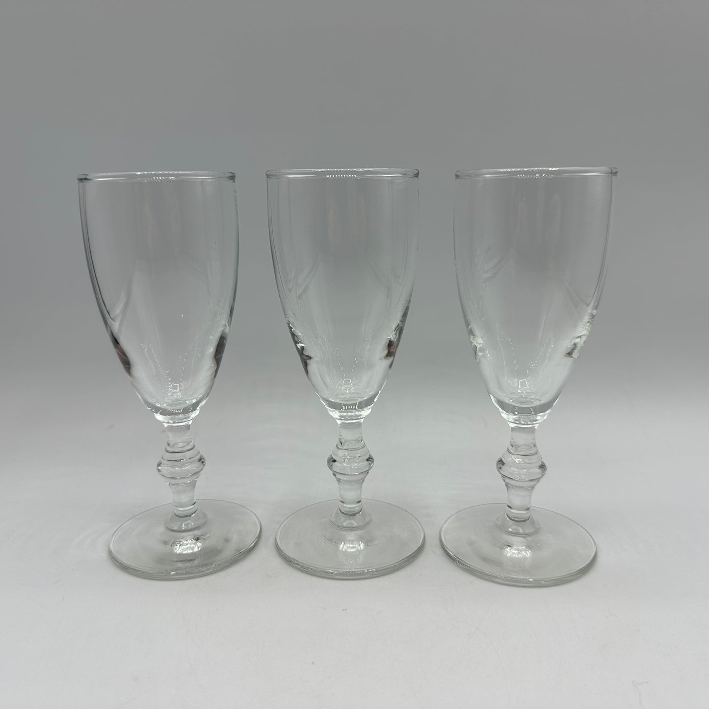 Vintage Libbey Whiskey Sour Glasses Georgian Pattern, set of 3