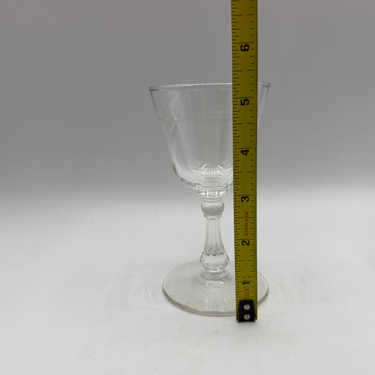 Libbey Colombian Clear Cocktail Glasses, Lined , Set of 5