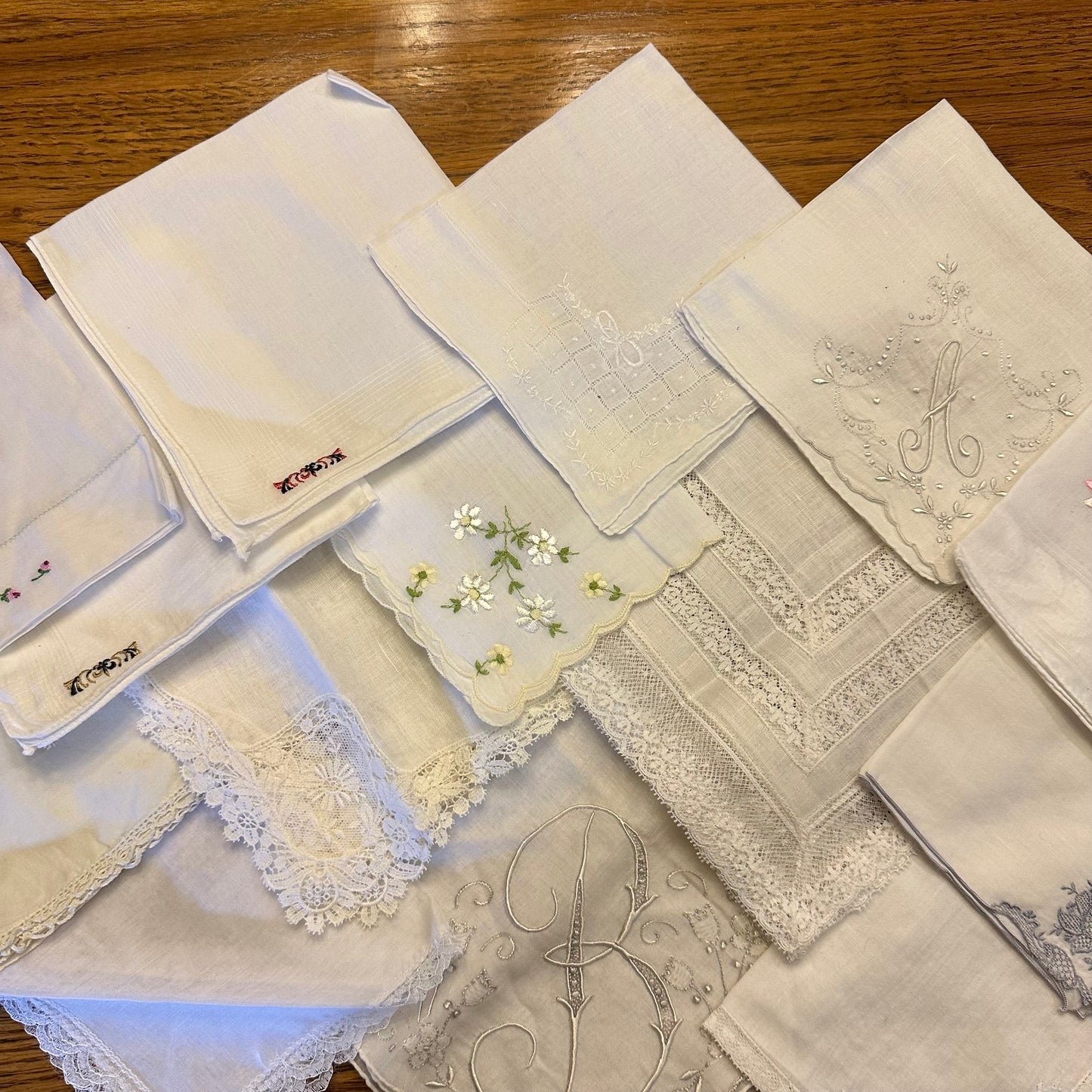 Vintage Hankies, Mixed Lot of 14