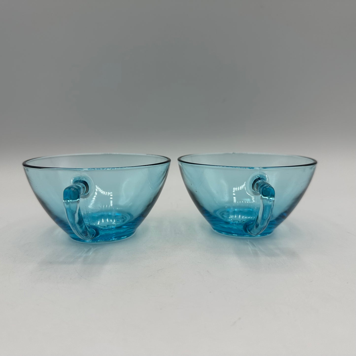 Hazel Atlas Capri Hobnail Teacup, Set of 2