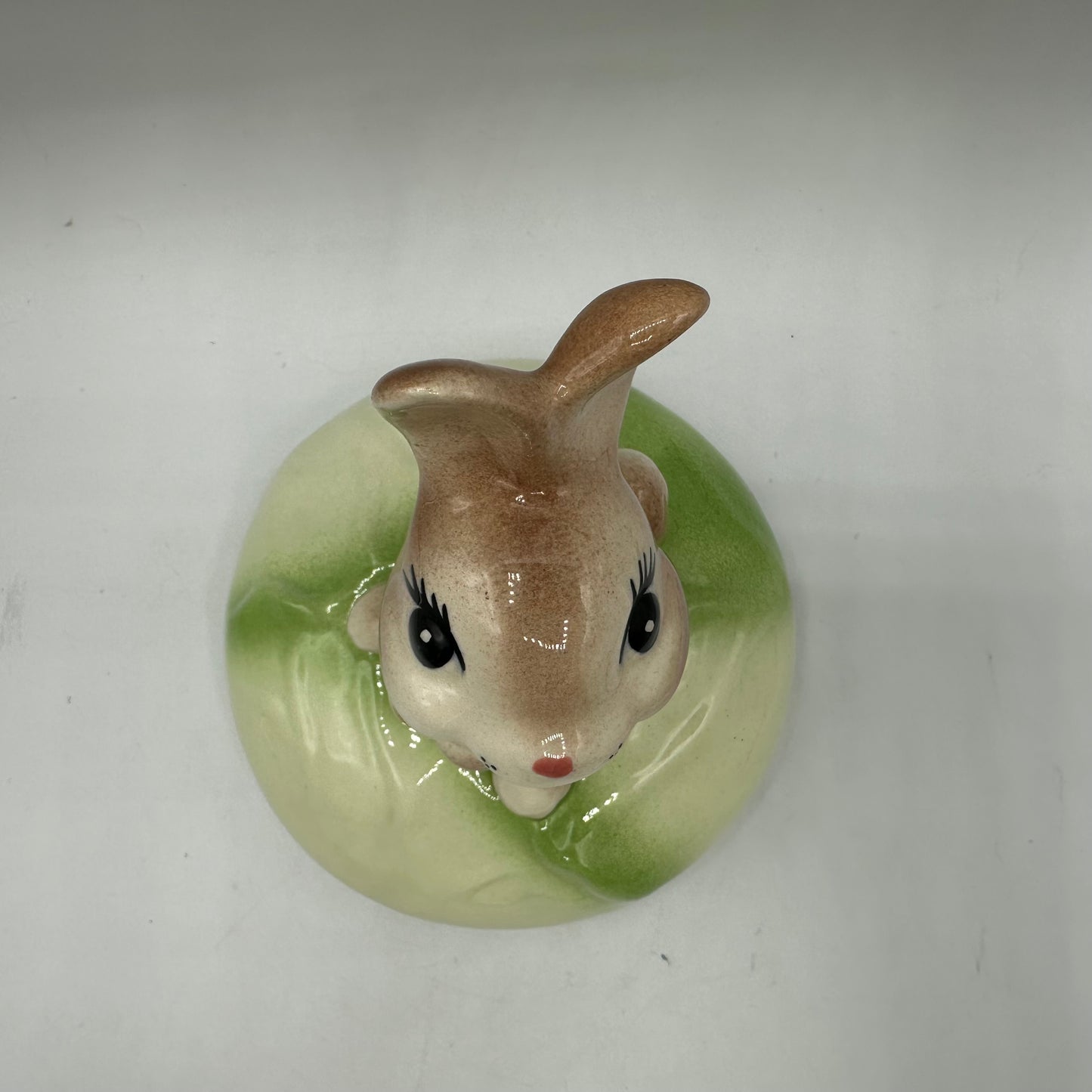 Metlox Poppytrail Rabbit on Cabbage Cookie Jar, 1960s