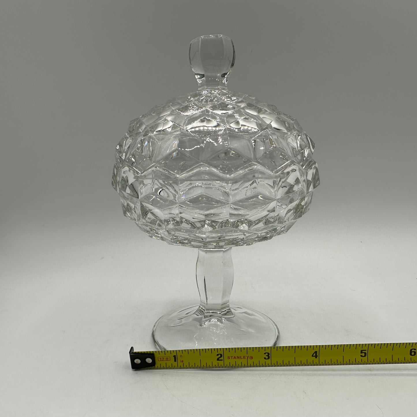 Fostoria Lidded Jam/Jelly Dish, American Clear (Stem 2056)