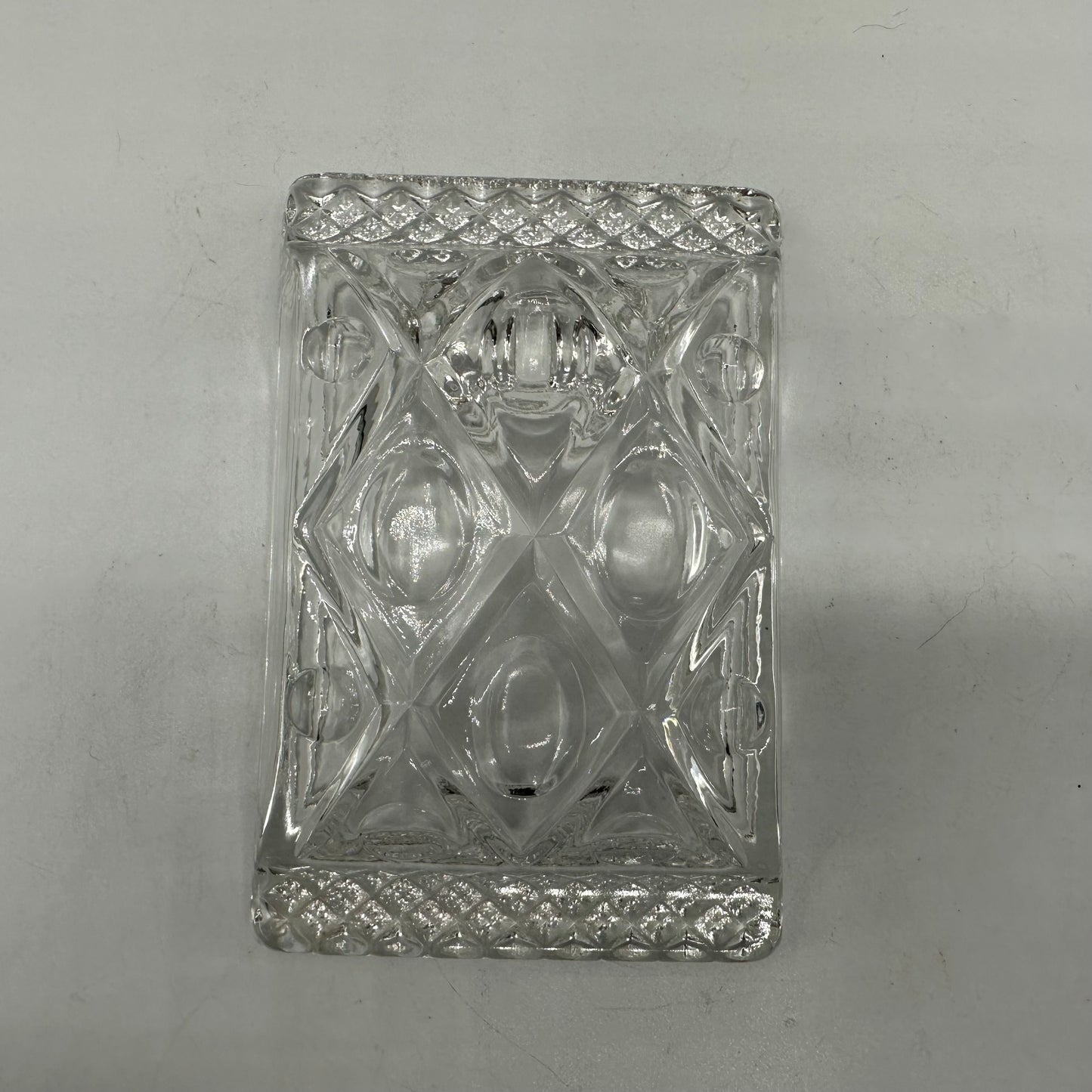 Imperial Glass Cape Cod Clear Elegant Ashtray Set of 2