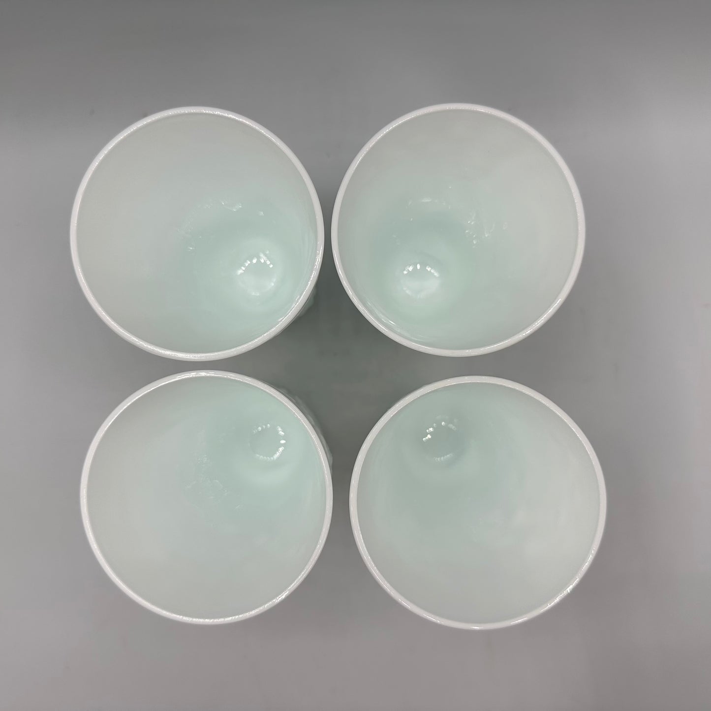 Indiana Glass Colony Harvest Pitcher and 7 Tumblers, Milk Glass