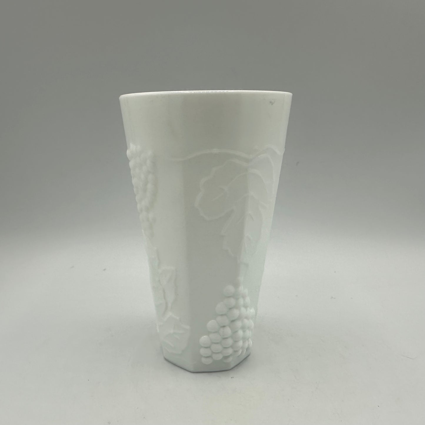 Indiana Glass Colony Harvest Pitcher and 7 Tumblers, Milk Glass