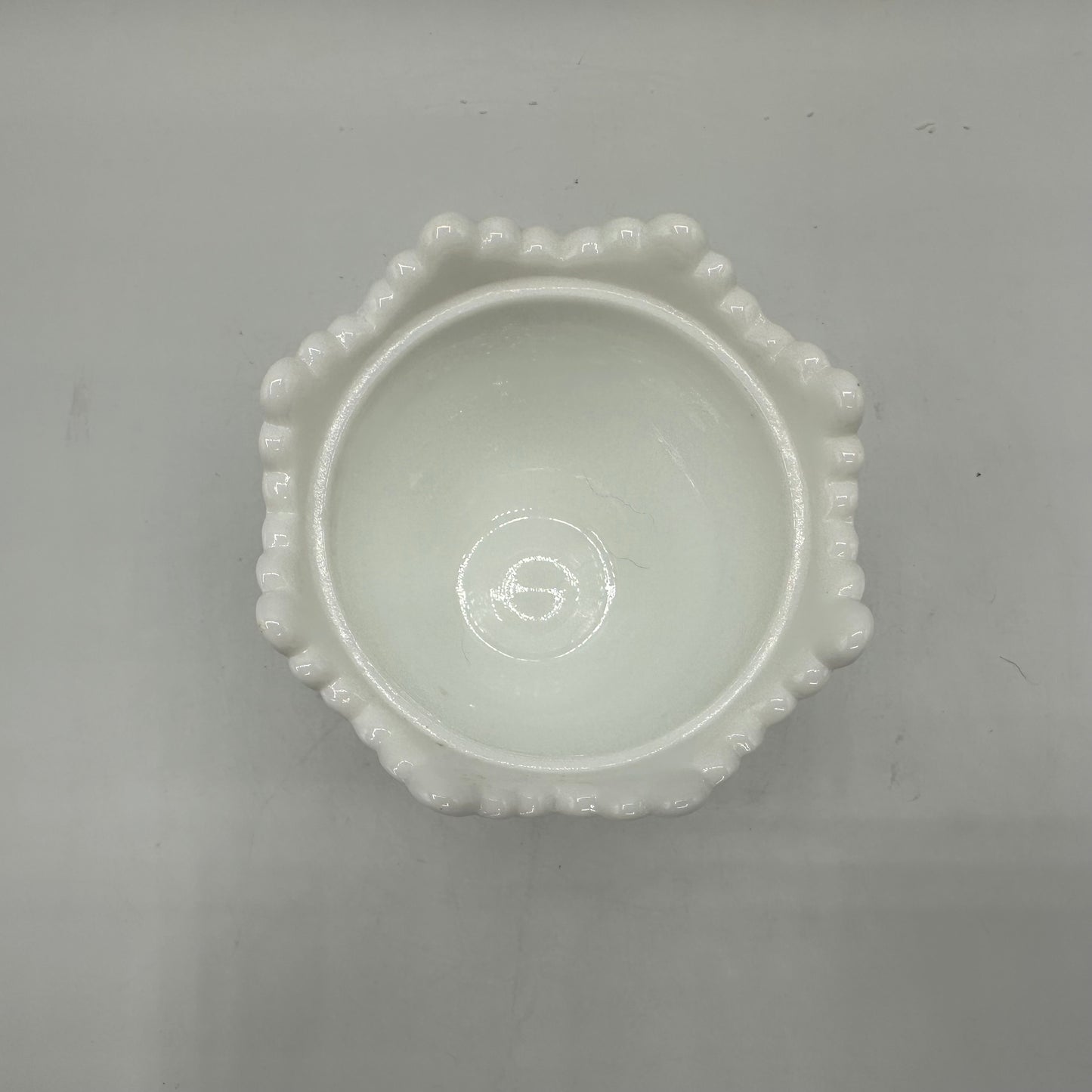 Fenton Milk Glass Hobnail Lidded Sugar Bowl