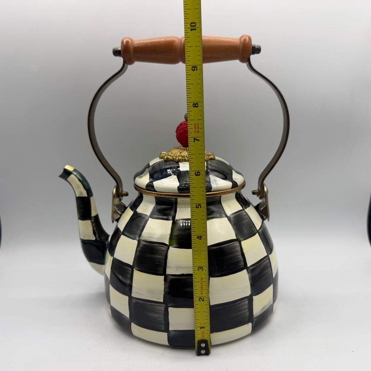 Mackenzie-Childs Courtly Check Tea Kettle Teapot