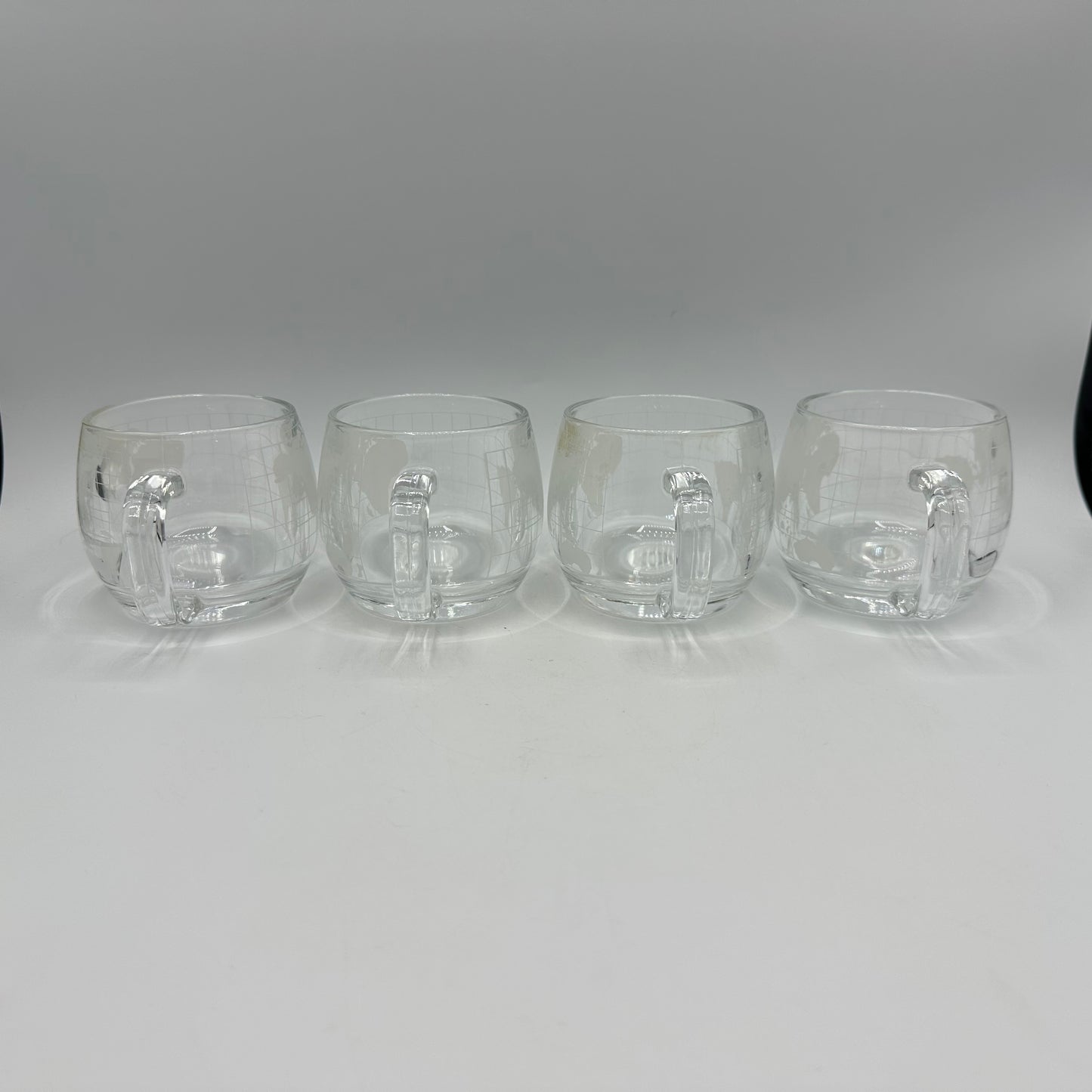 Nestle Nescafe World Clear Cups, Set of 4, 1970s