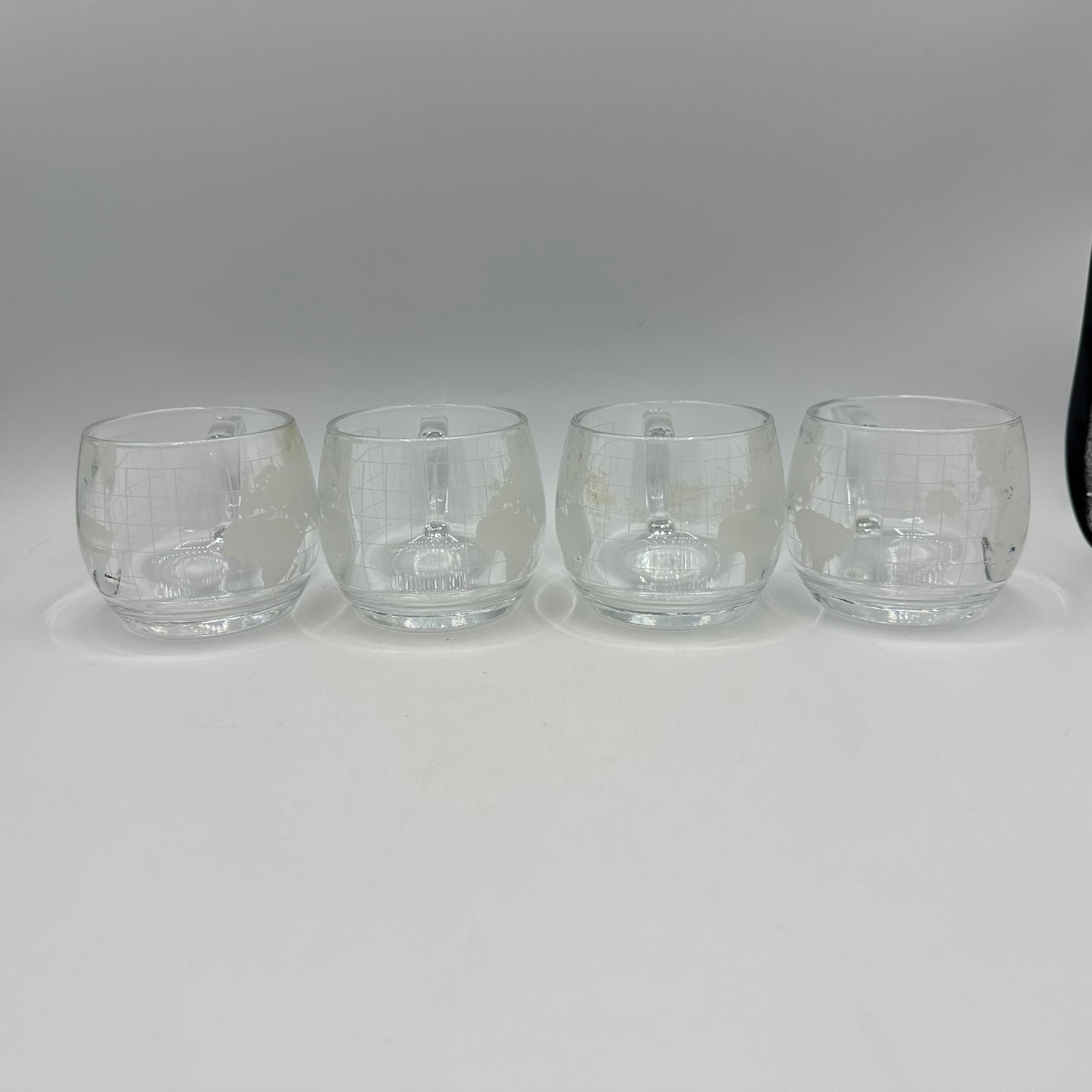 Nestle Nescafe World Clear Cups, Set of 4, 1970s