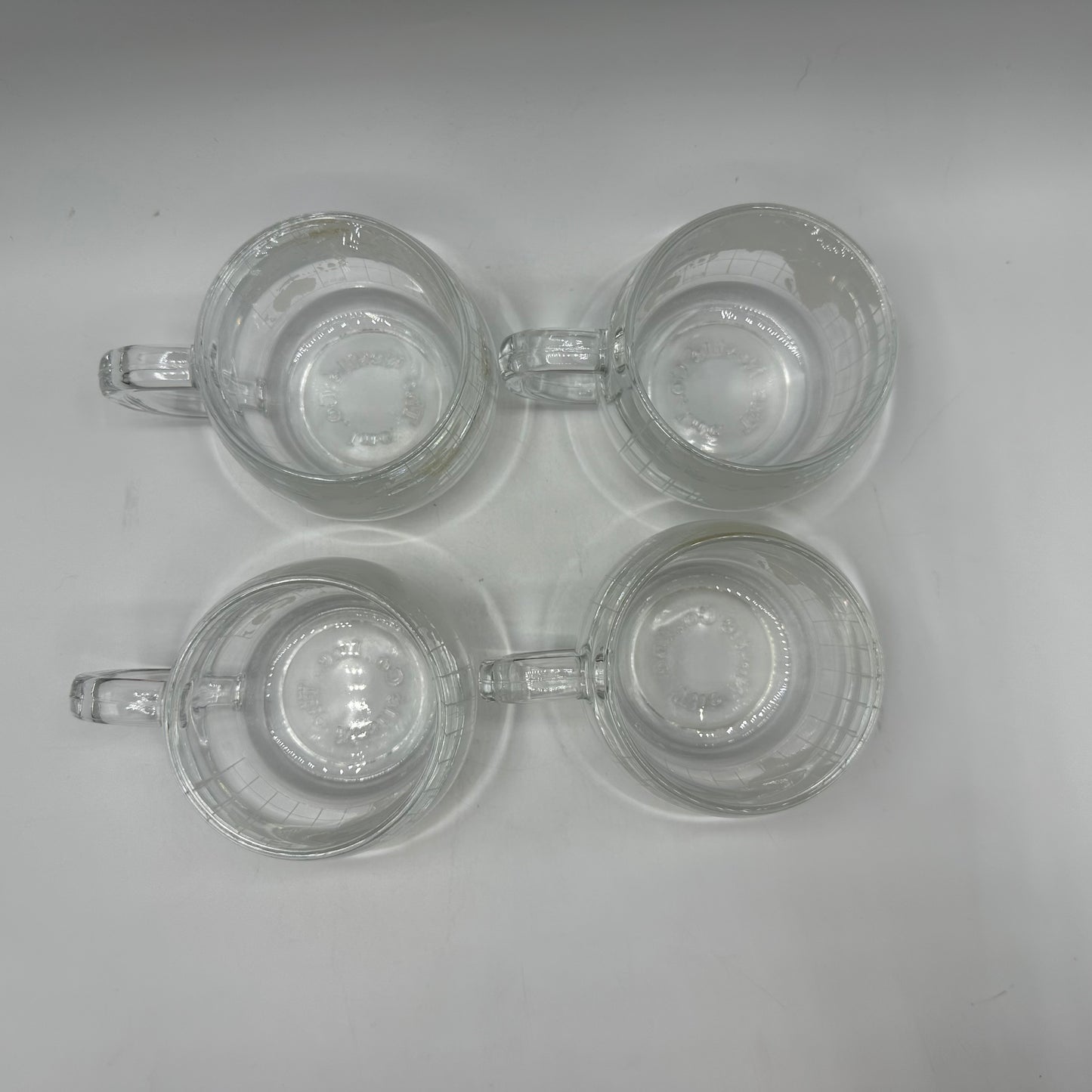 Nestle Nescafe World Clear Cups, Set of 4, 1970s