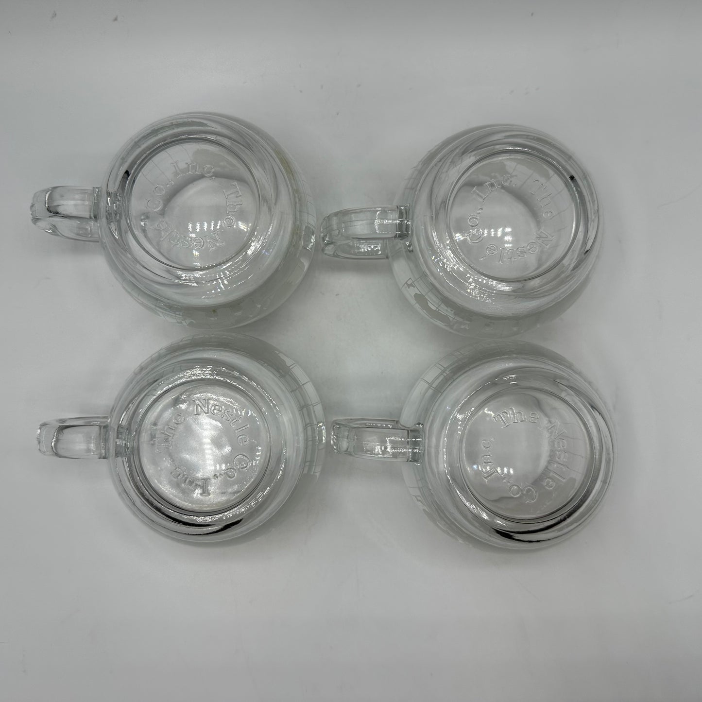 Nestle Nescafe World Clear Cups, Set of 4, 1970s