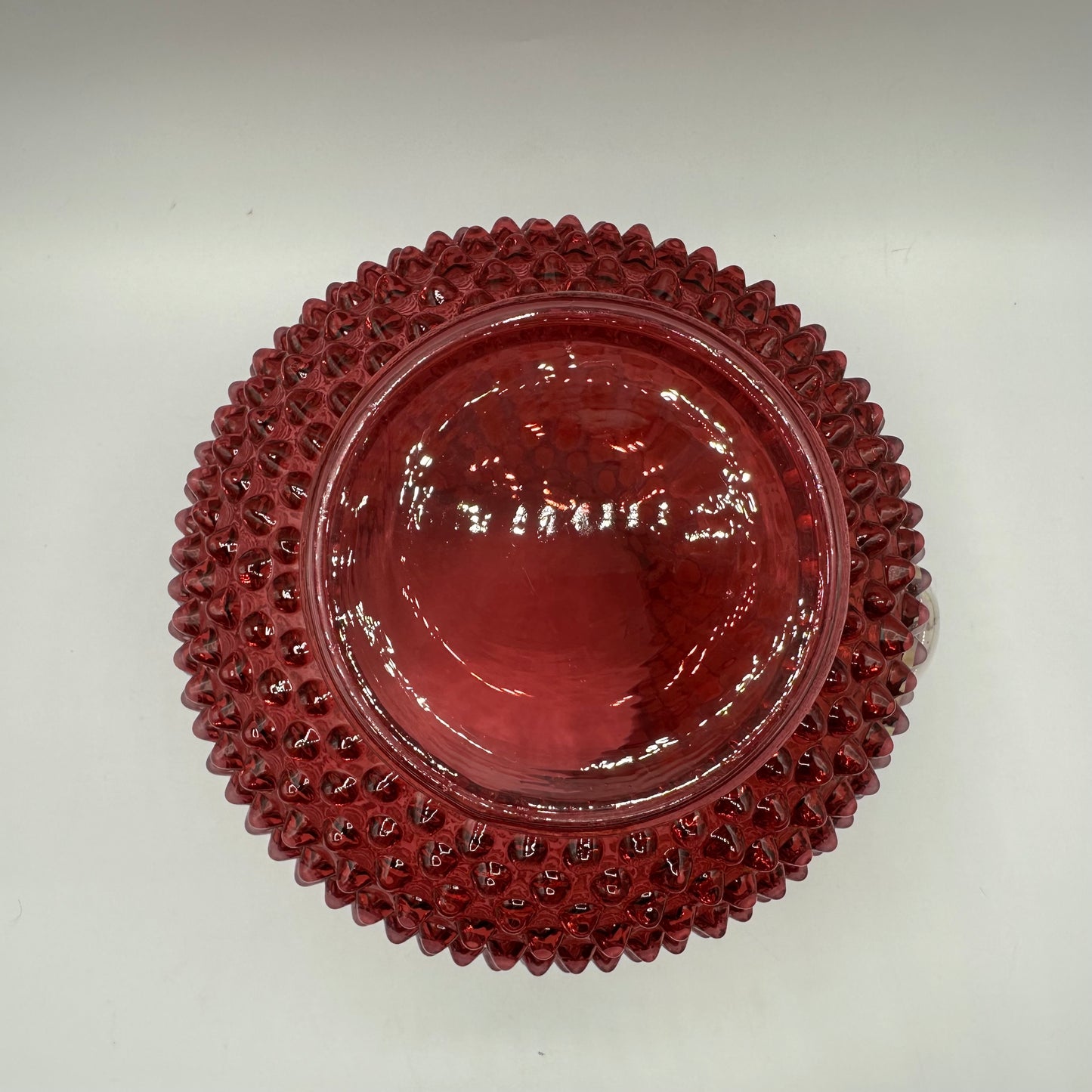 Fenton Cranberry Opalescent Hobnail Large Water Pitcher