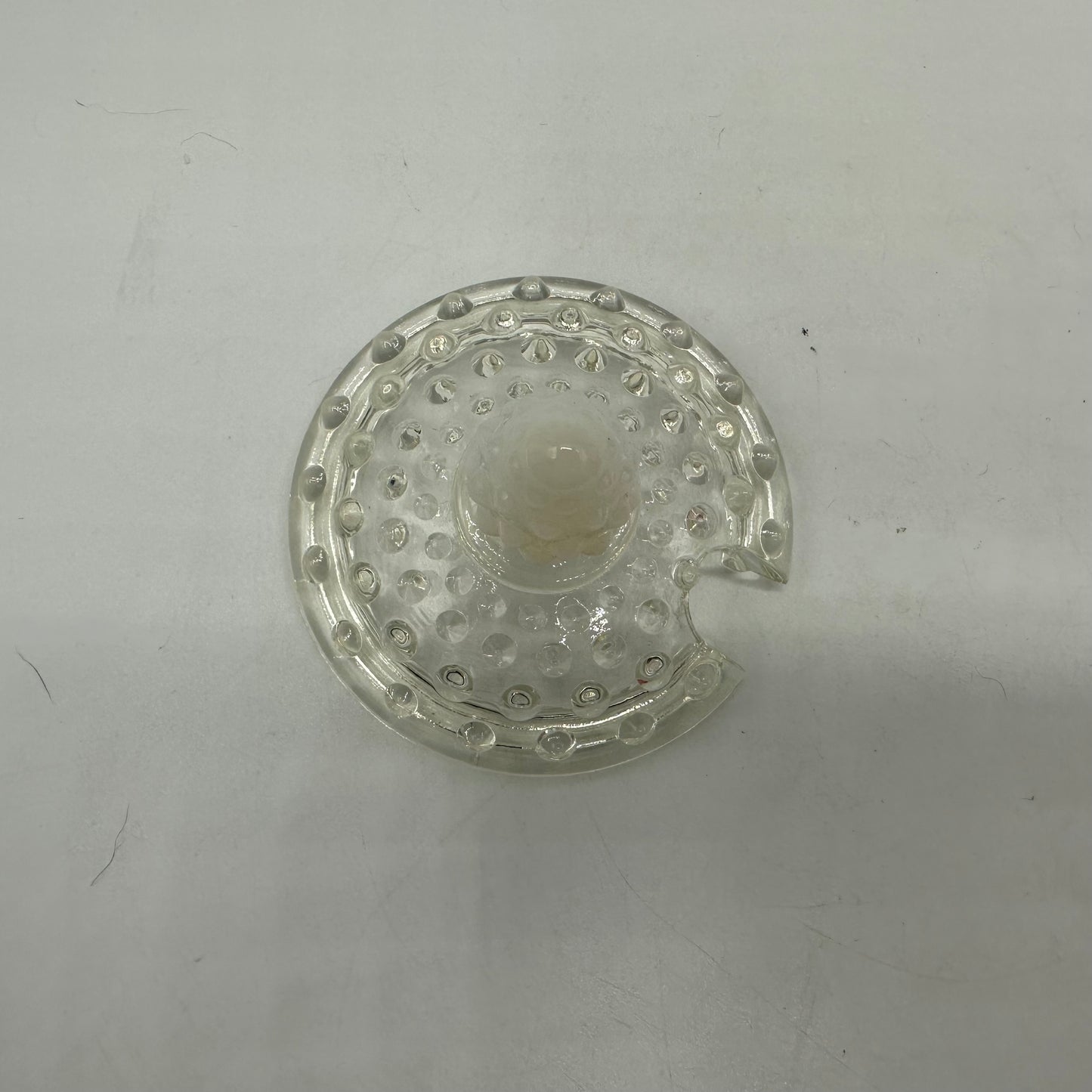 Fenton Cranberry Opalescent Hobnail Jam Covered Jar, Plate, And Spoon Set
