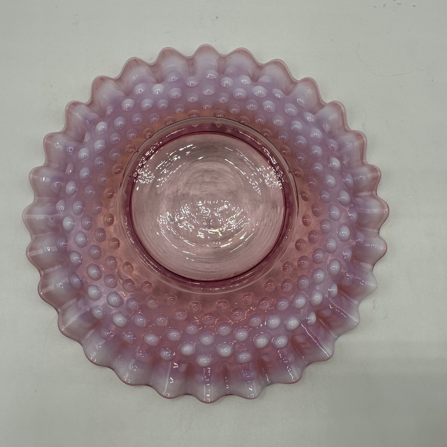 Fenton Cranberry Opalescent Hobnail Underplate