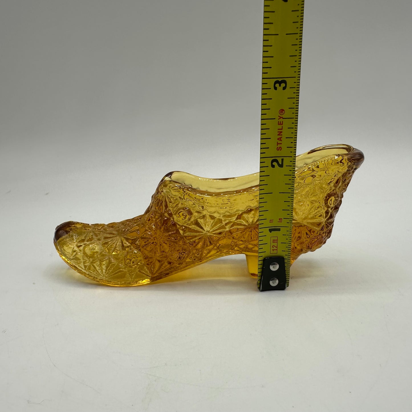 Fenton Amber Glass Slipper