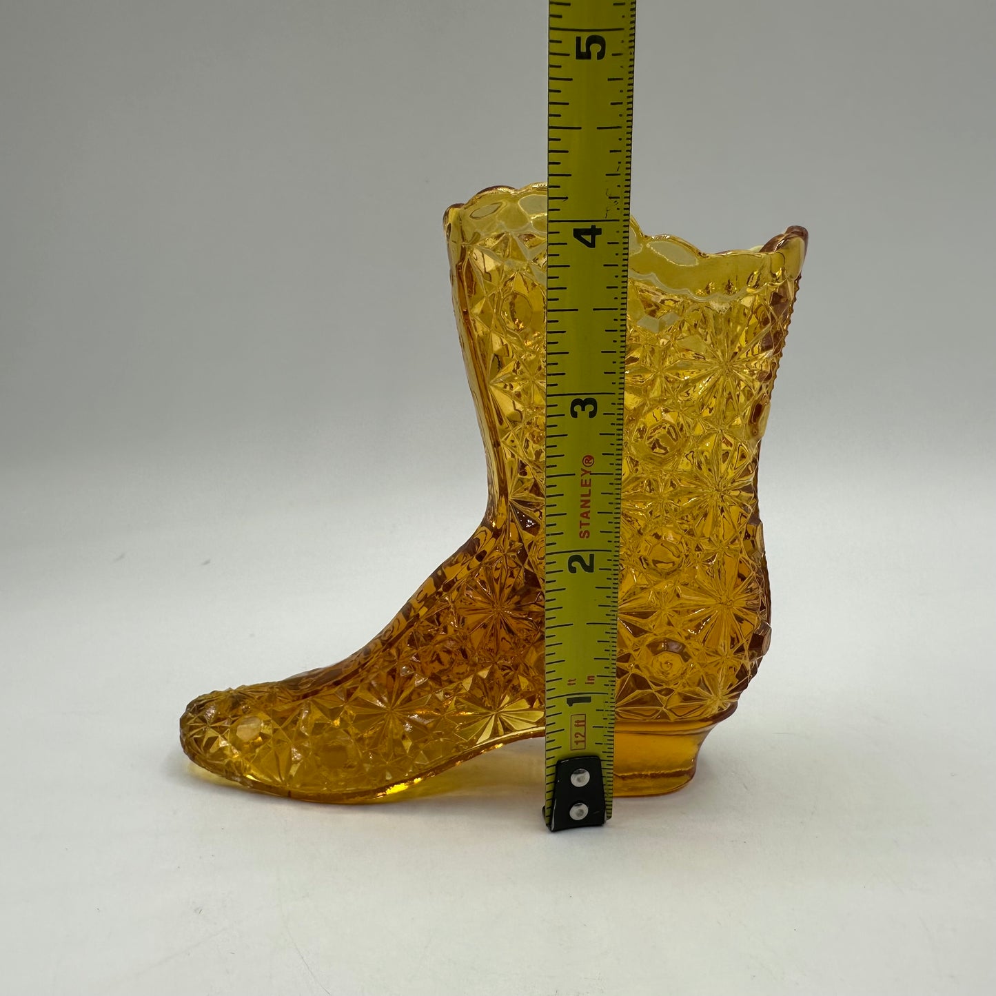 Fenton Amber Boot, Daisy & Button Pattern