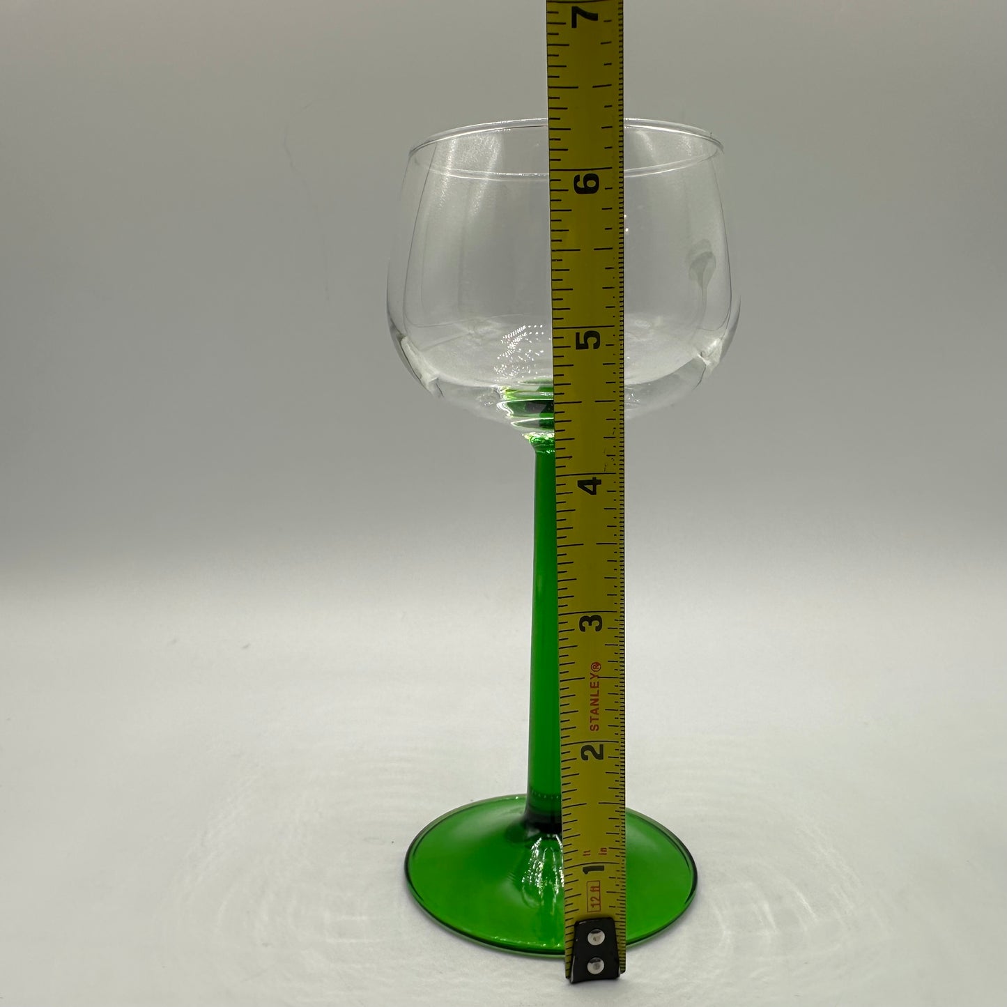 Luminarc Wine Glass Emerald Green Stem, Clear Glass, Set of 3