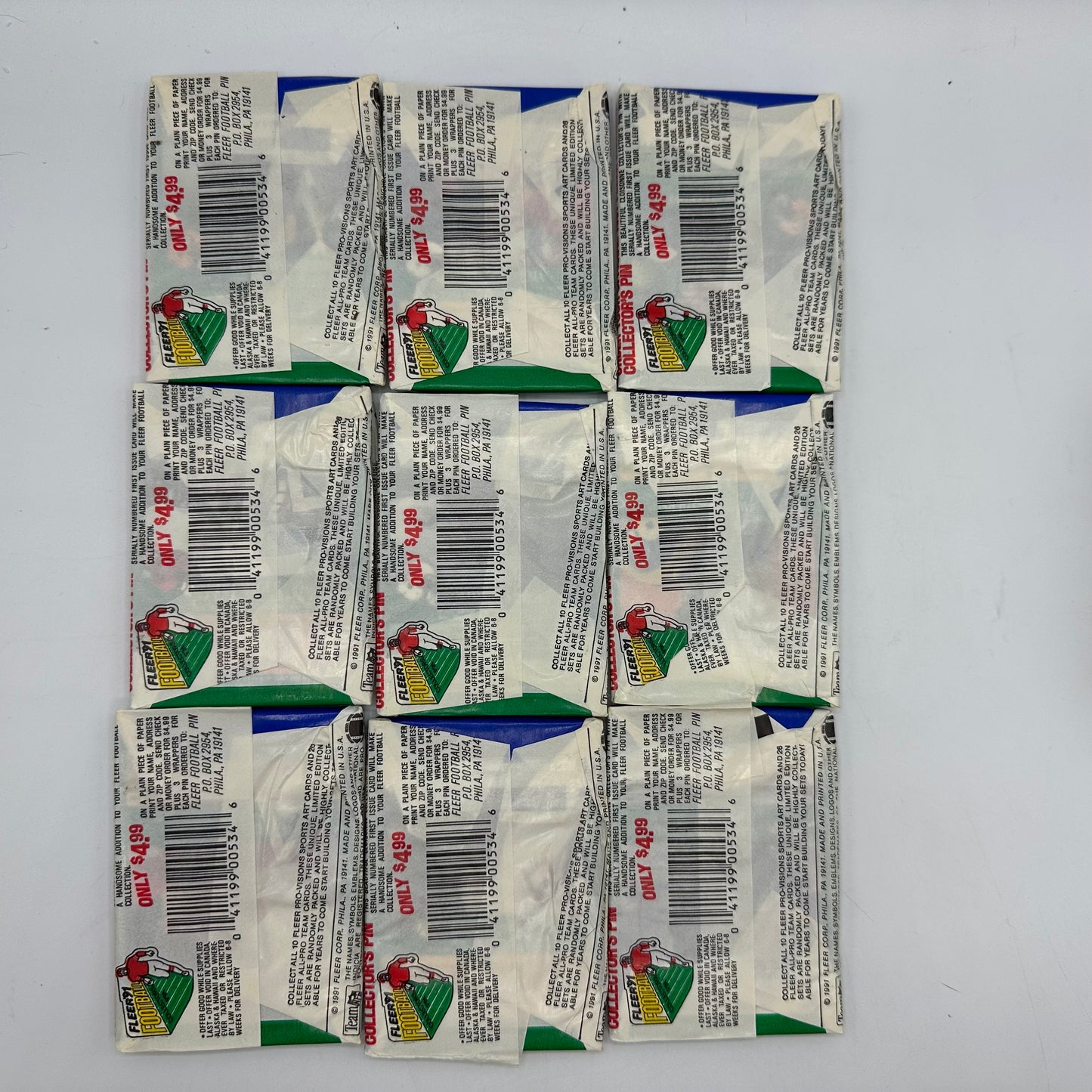 Fleer 1991 Football Unopened 30 Wax Packs