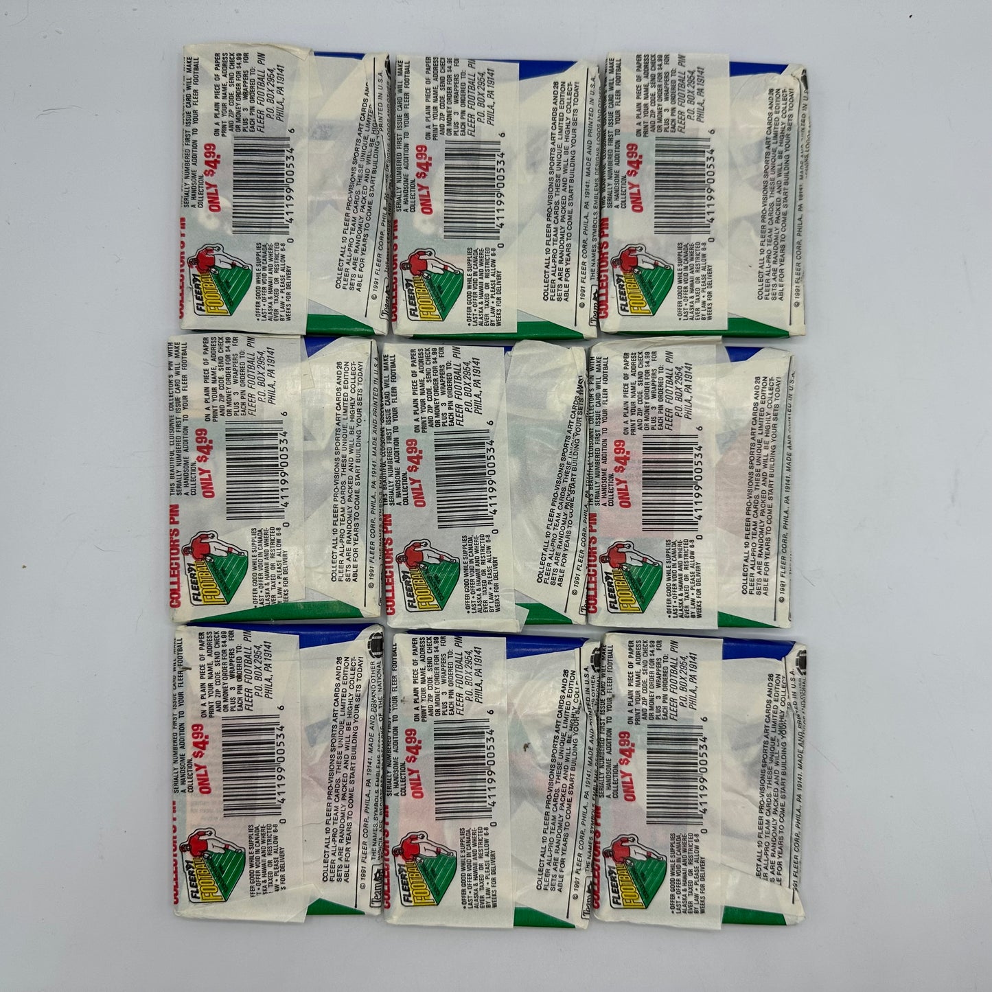 Fleer 1991 Football Unopened 30 Wax Packs