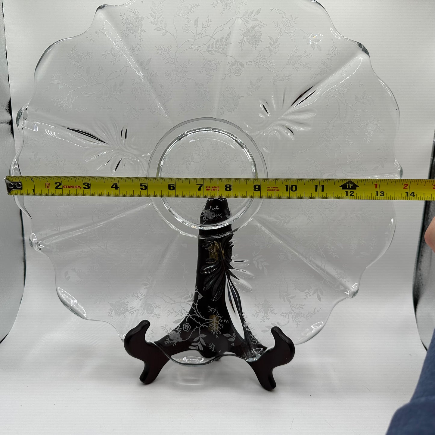 Fostoria Meadow Rose Baroque Sandwich/Torte Plate 14"