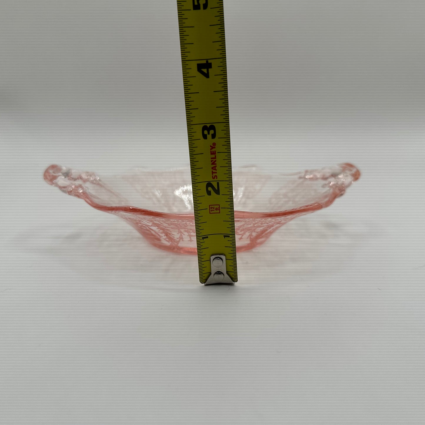 Cambridge Bowl Pink Depression Glass Handles