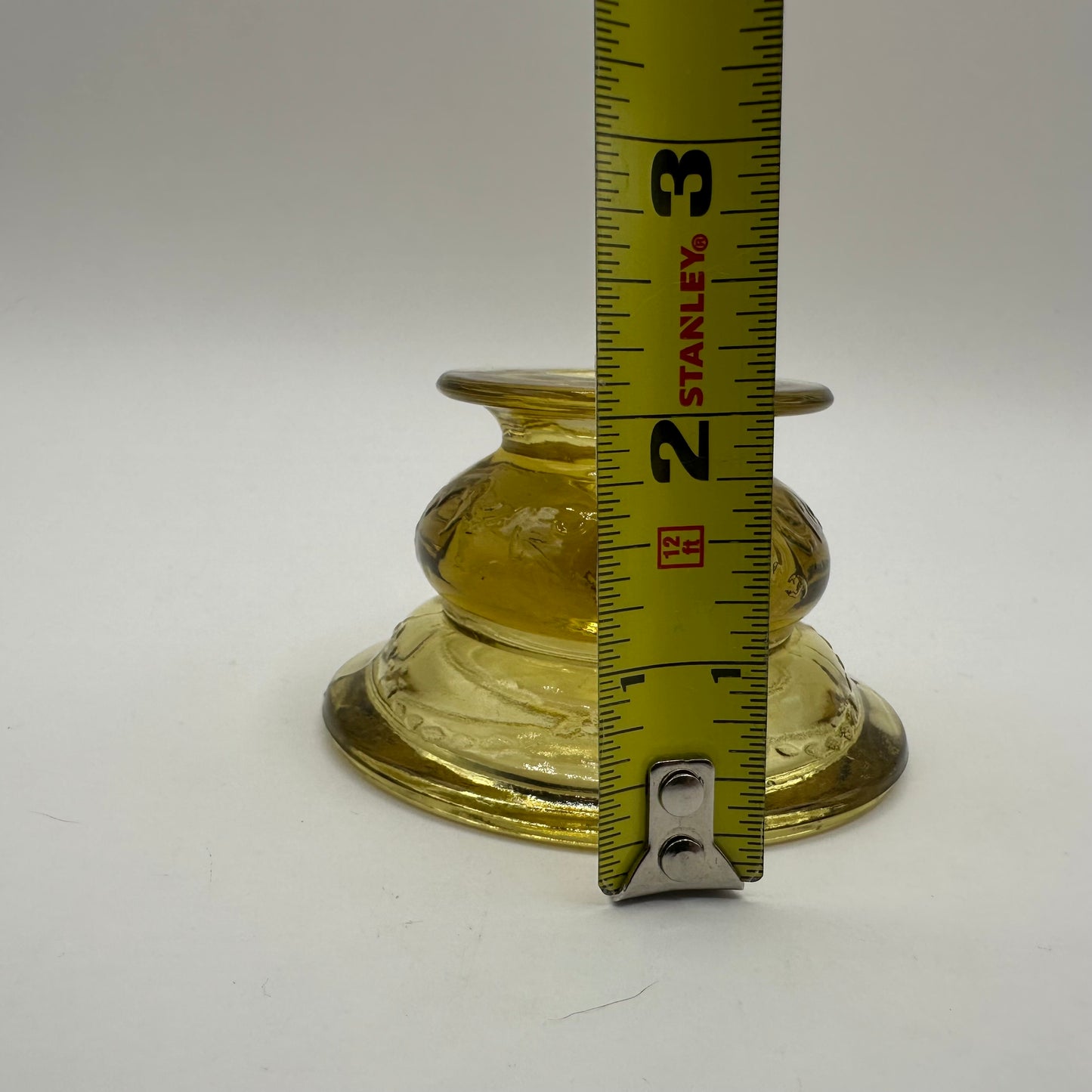 Federal Glass Madrid Amber Candlestick Holder