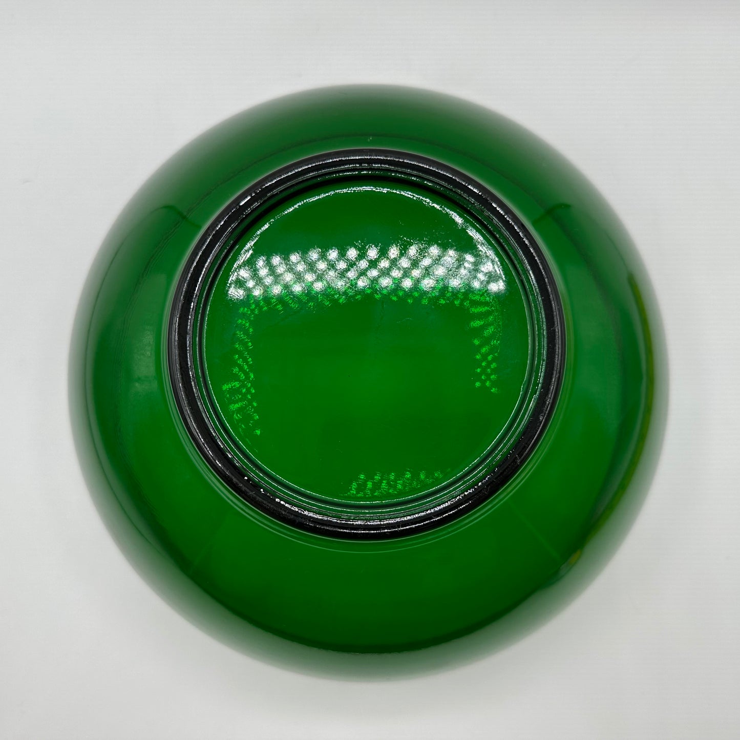 Anchor Hocking Forest Green Punch Bowl Set W/12 Cups and Base