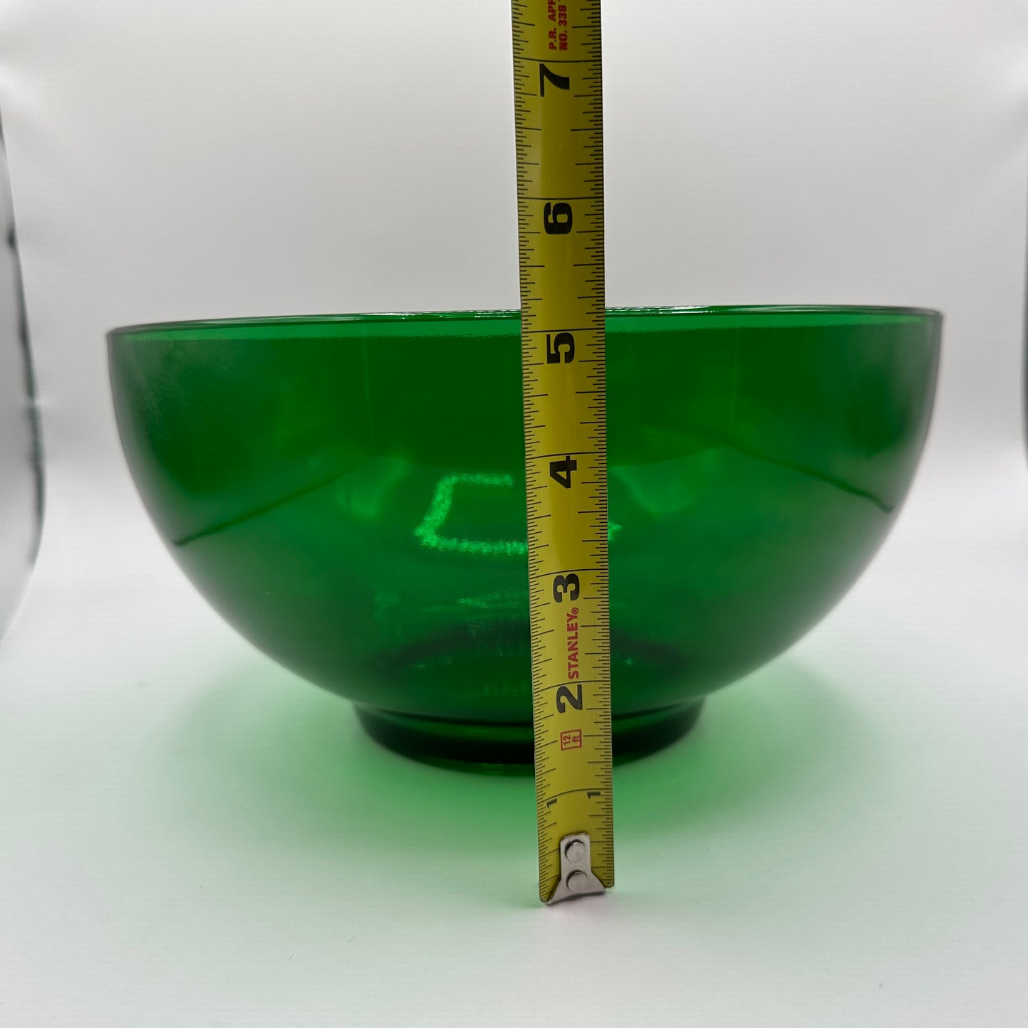 Anchor Hocking Forest Green Punch Bowl Set W/12 Cups and Base