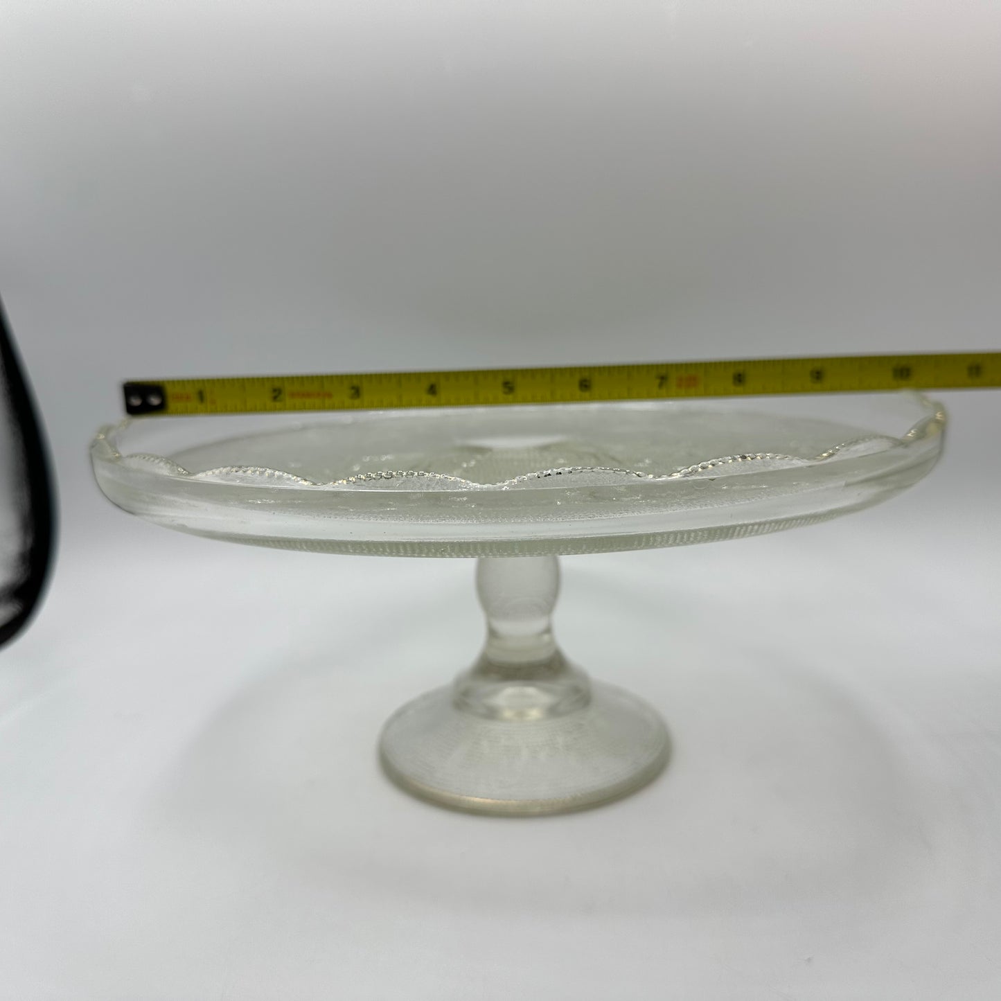 Jeannette Glass Harp Cake Stand 10"