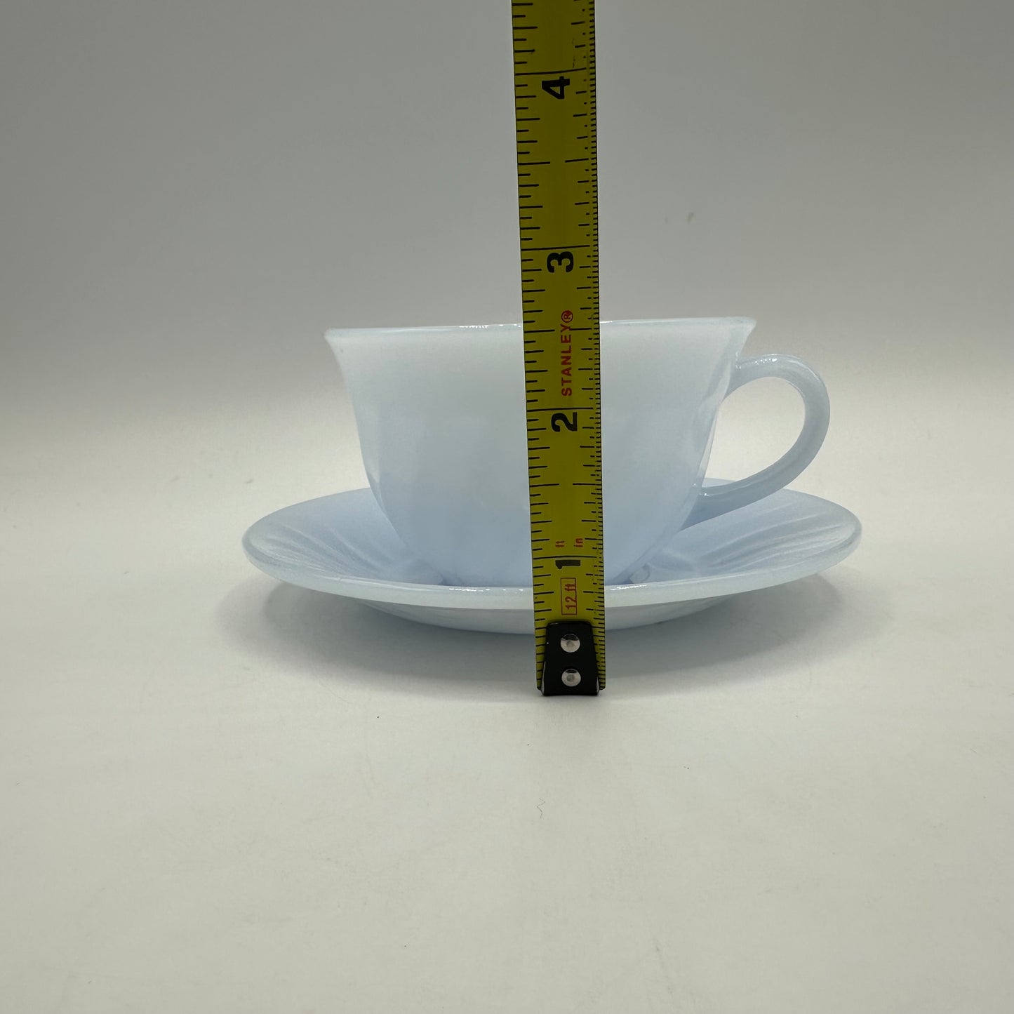 Fire King Azurite Blue Cups and Saucers, Set of 4