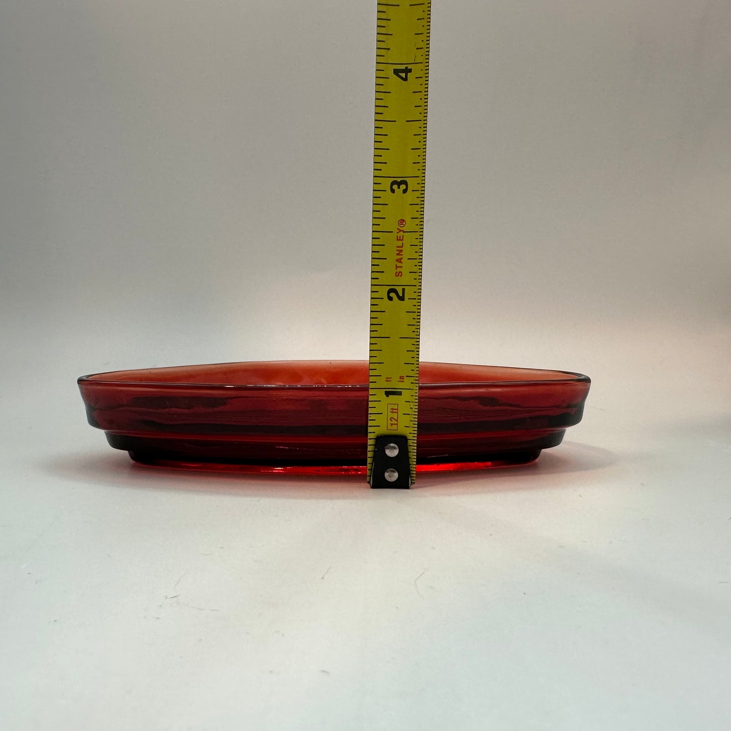Anchor Hocking Manhattan 14" Round Platter with Ruby Inserts
