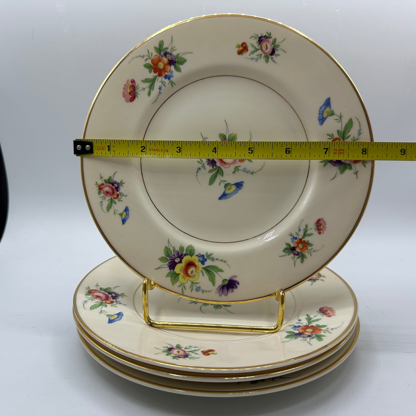 Syracuse China Selma Old Ivory Salad Plates, Set of 4