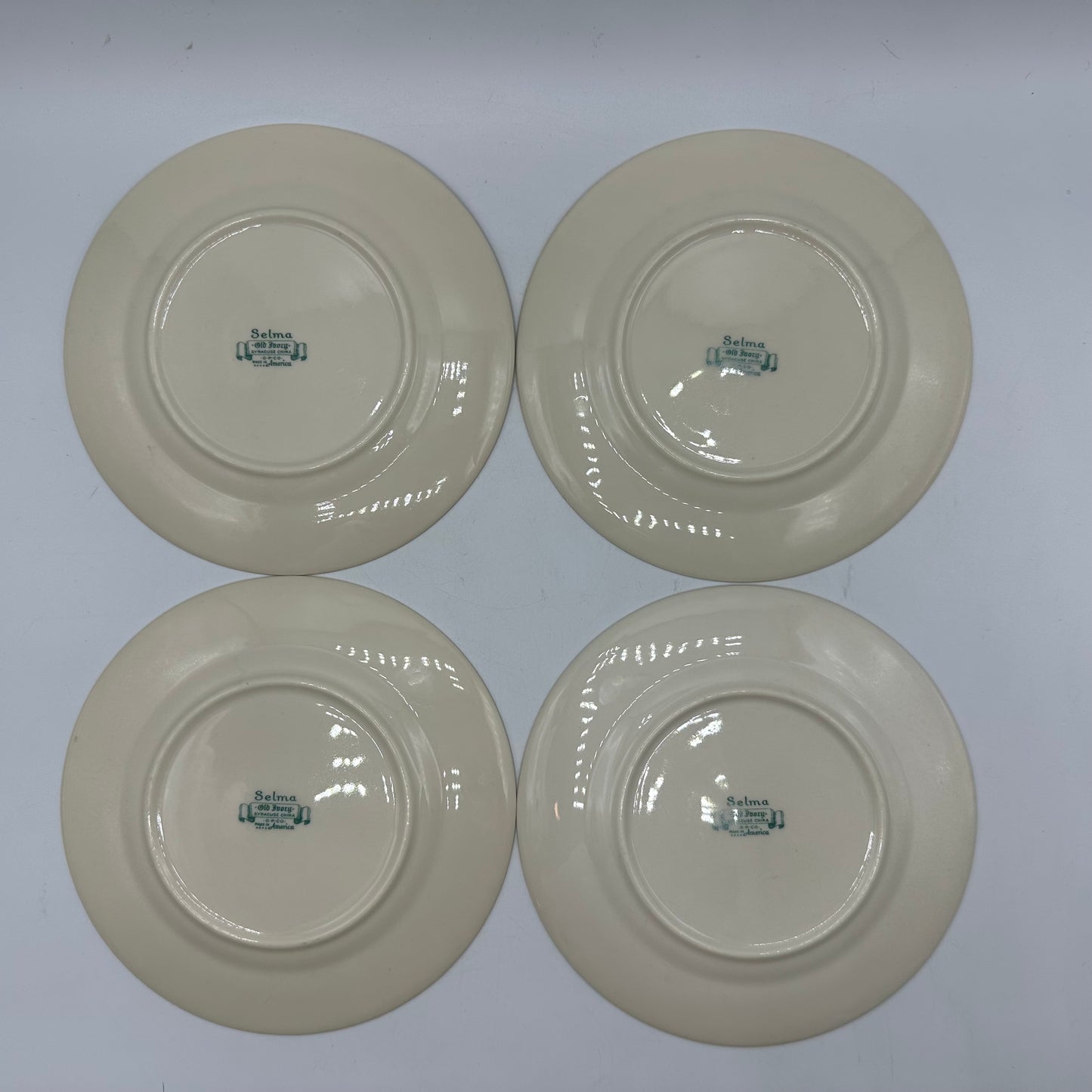 Syracuse China Selma Old Ivory Bread & Butter Plates, Set of 4