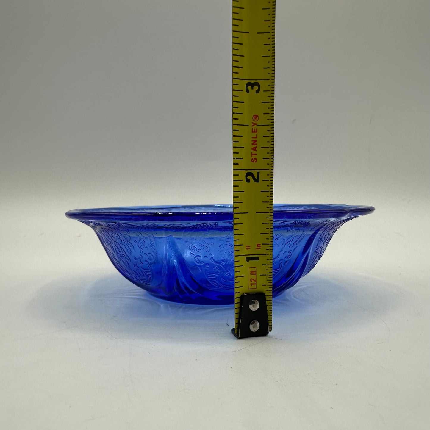 Hazel-Atlas Royal Lace 5" Small Fruit Dessert Bowl, Cobalt Blue