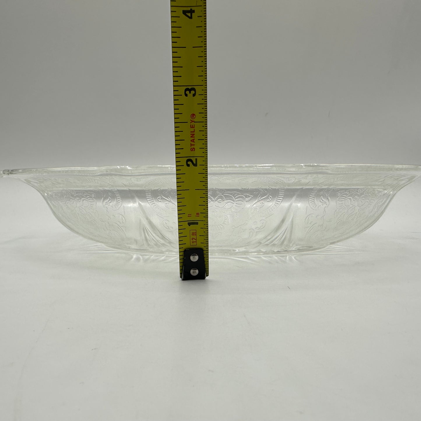 Hazel-Atlas Royal Lace 11" Oval Vegetable Bowl, Clear