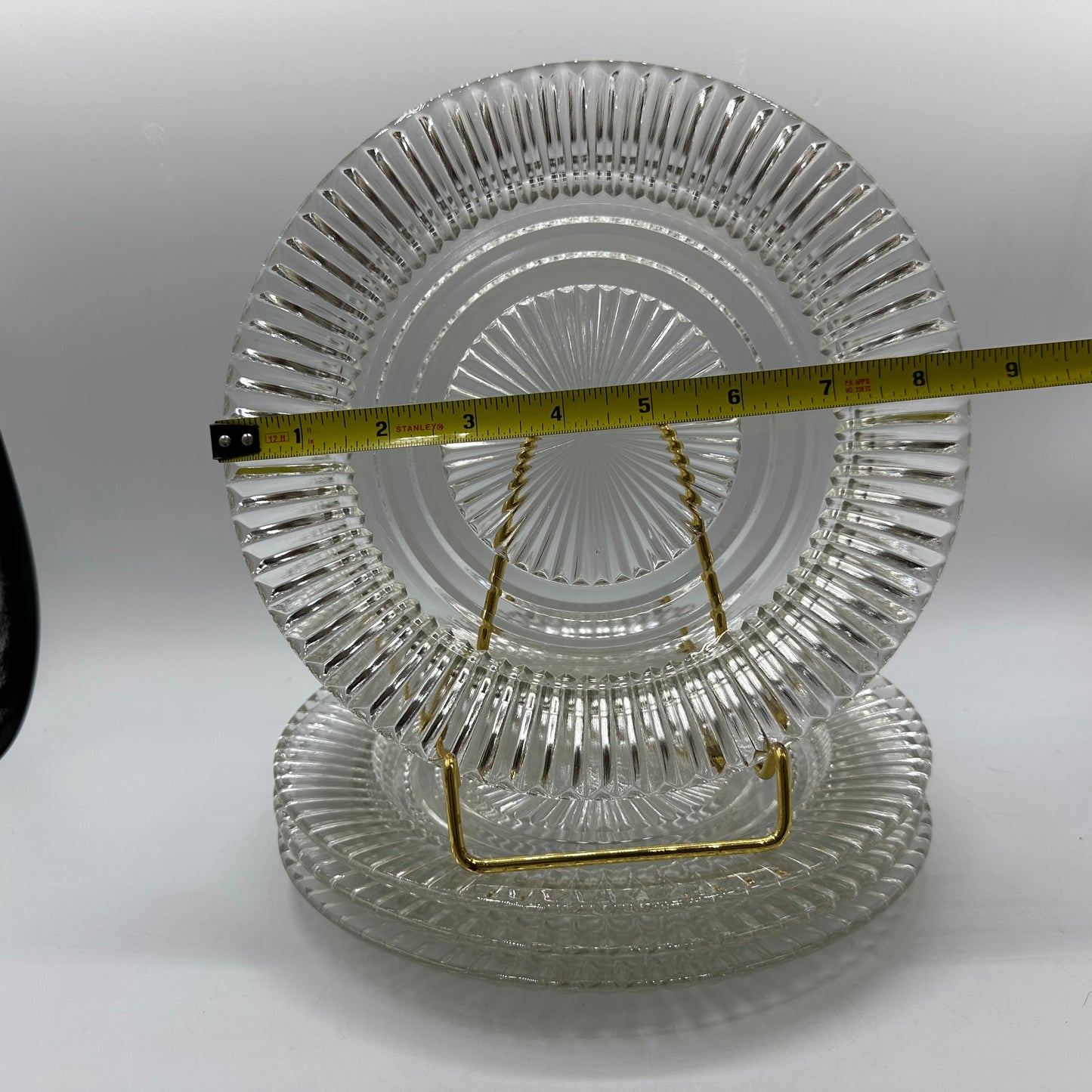 Anchor Hocking Queen Mary 8 1/2" Clear Salad Plates, Set of 4