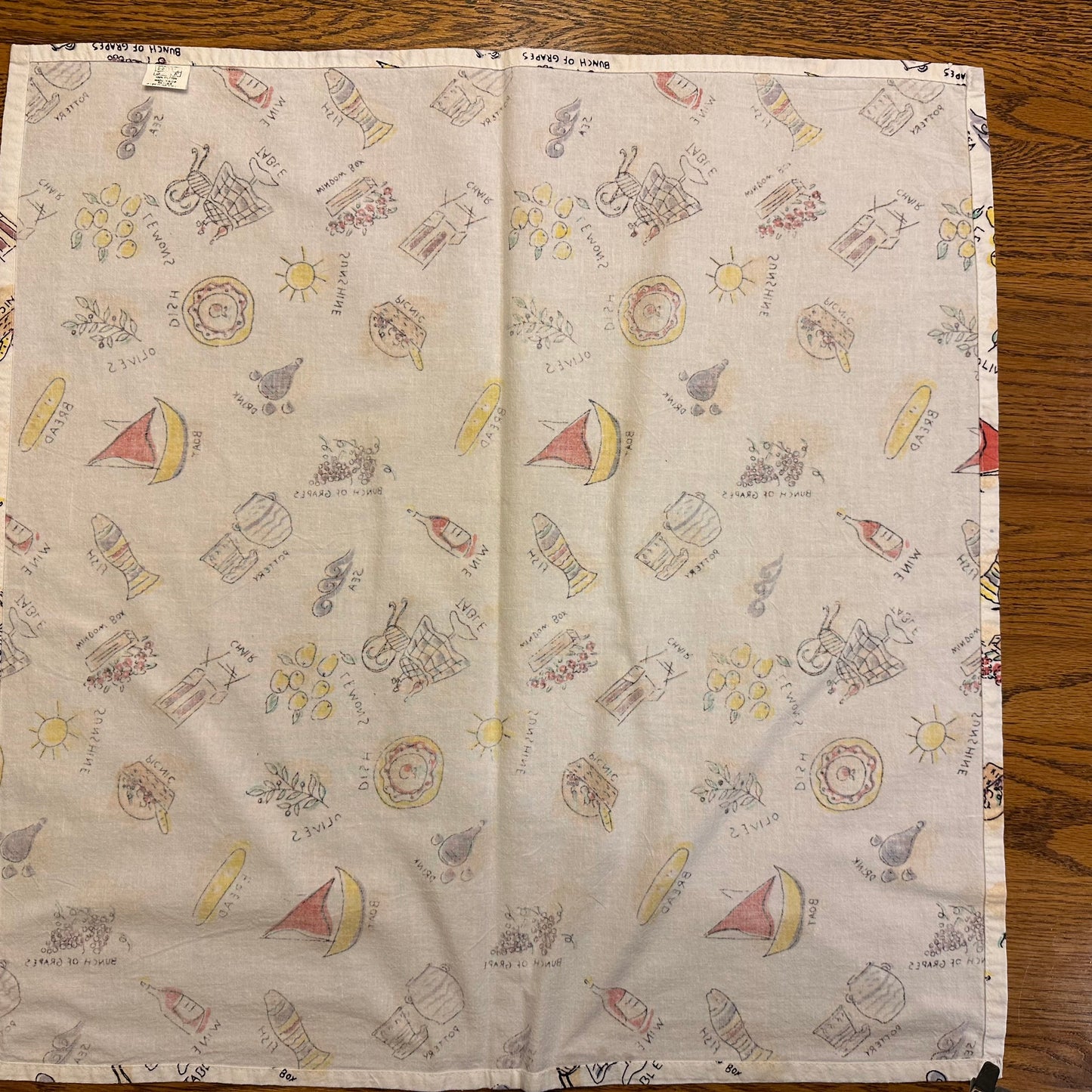 Whimsical Tablecloth, 23" Square