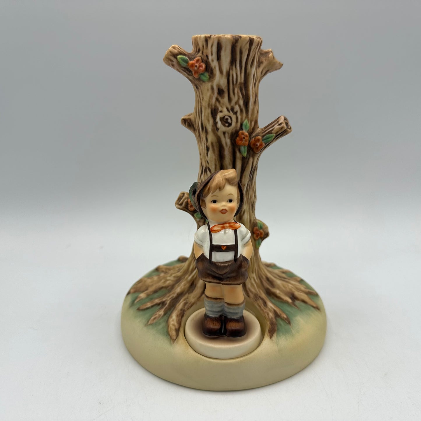 Goebel Hummel Tree Trunk Candlestick #1101-D, Set of 2
