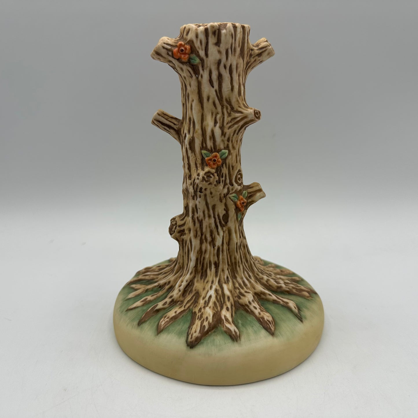 Goebel Hummel Tree Trunk Candlestick #1101-D, Set of 2